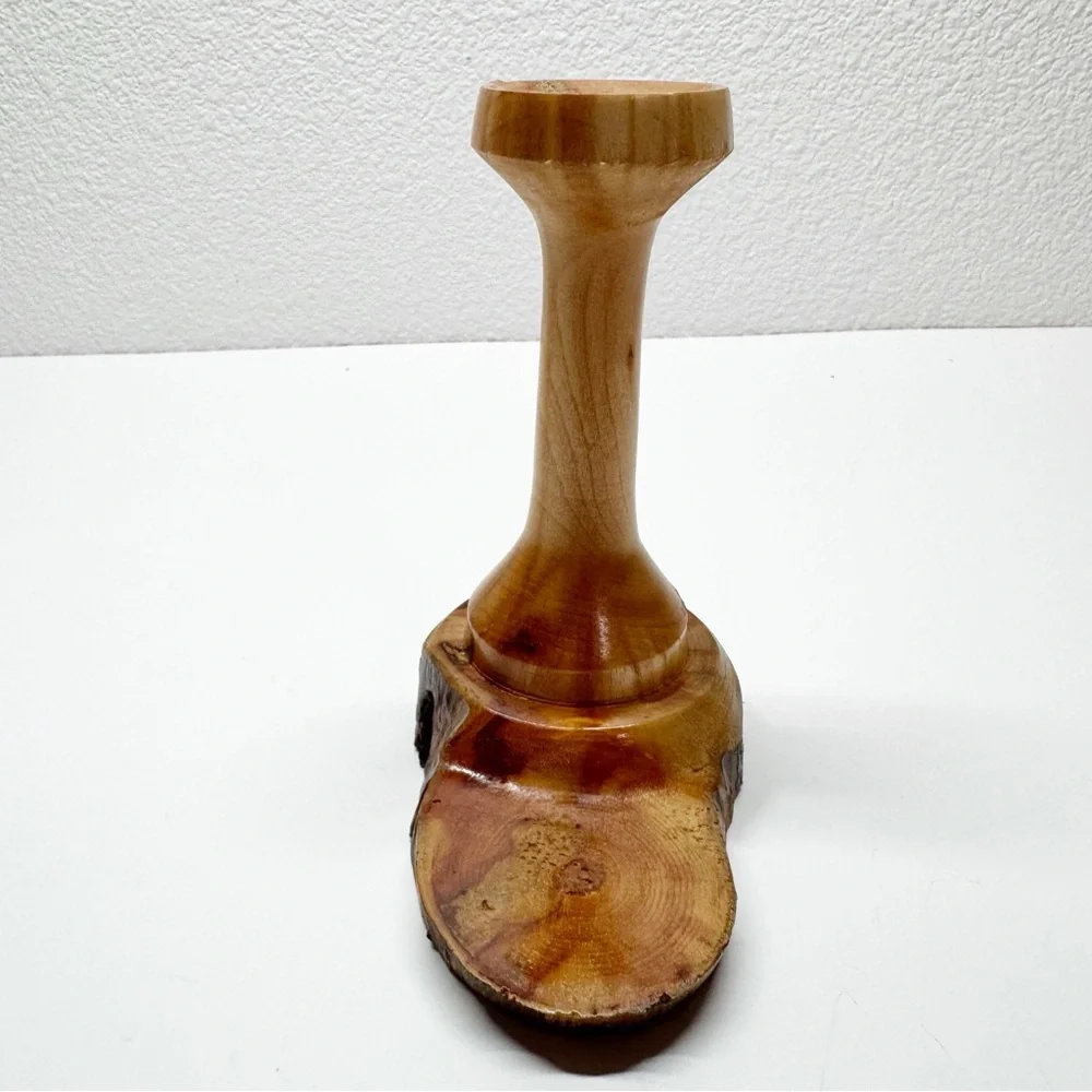 Hand Crafted Wood Spindle Bud Vase S4